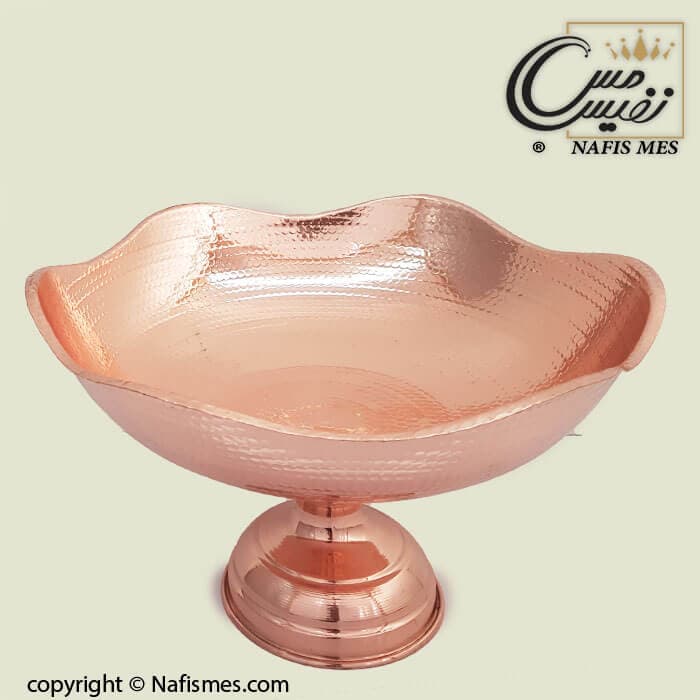 میوه خوری مسی چکشی طرح نفیس — تصویر ۲