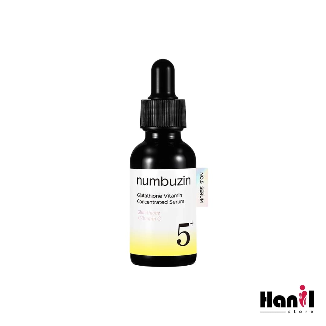 سرم روشن‌ کننده و ضد لک نامبوزین Numbuzin No 5+ Glutathione Vitamin Concentrated Serum حجم 30ml