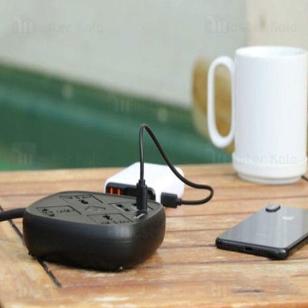 چند راهی برق و شارژر پرودو Porodo 4 USB 3 Sockets PD-SC3302 دارای 4 پورت — تصویر ۶