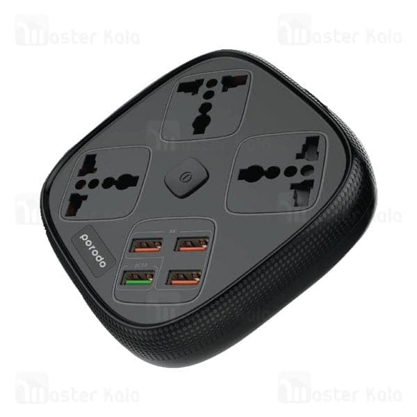 چند راهی برق و شارژر پرودو Porodo 4 USB 3 Sockets PD-SC3302 دارای 4 پورت — تصویر ۲