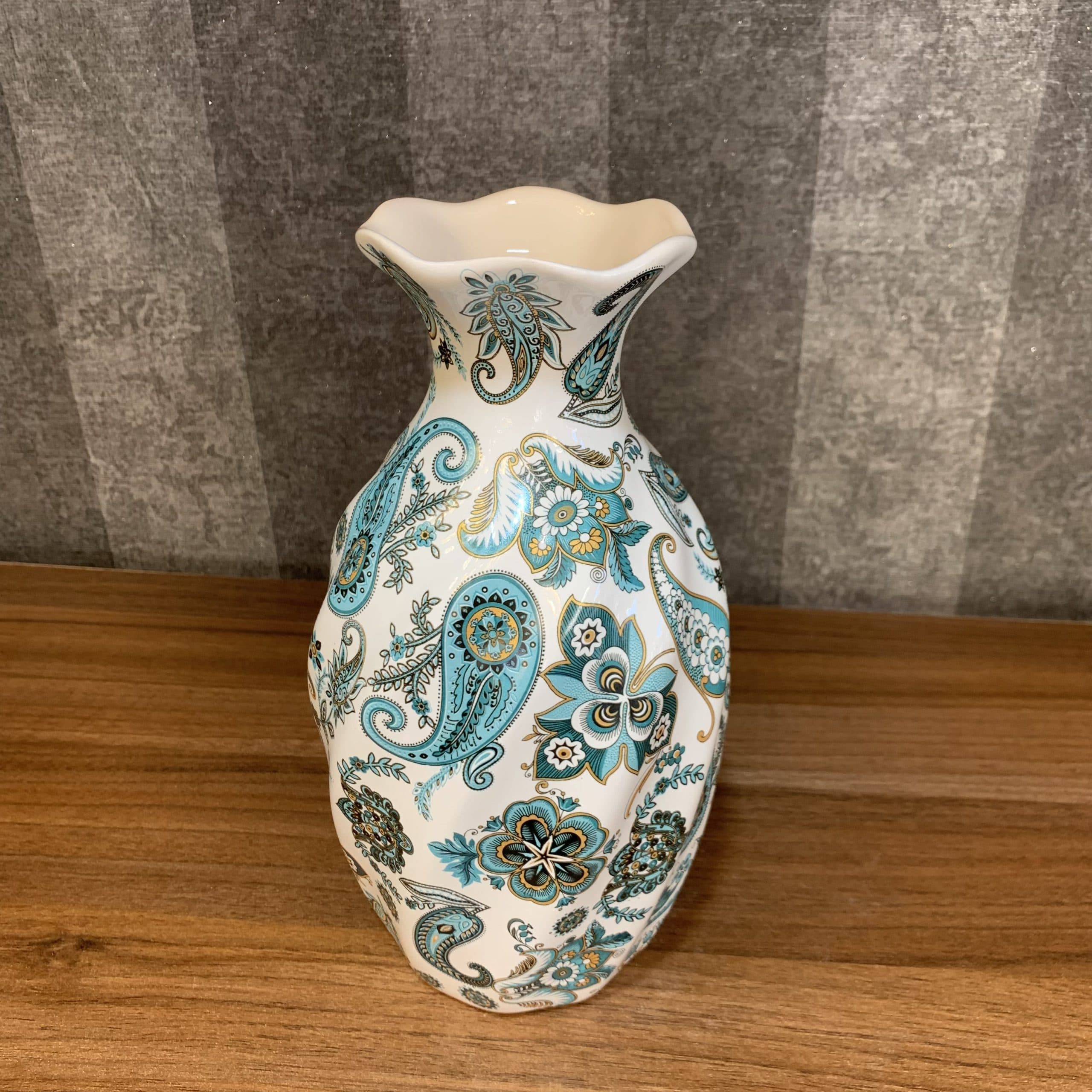 گلدان سرامیکی قلم آبی کوچک مدل خمره ای — تصویر ۲