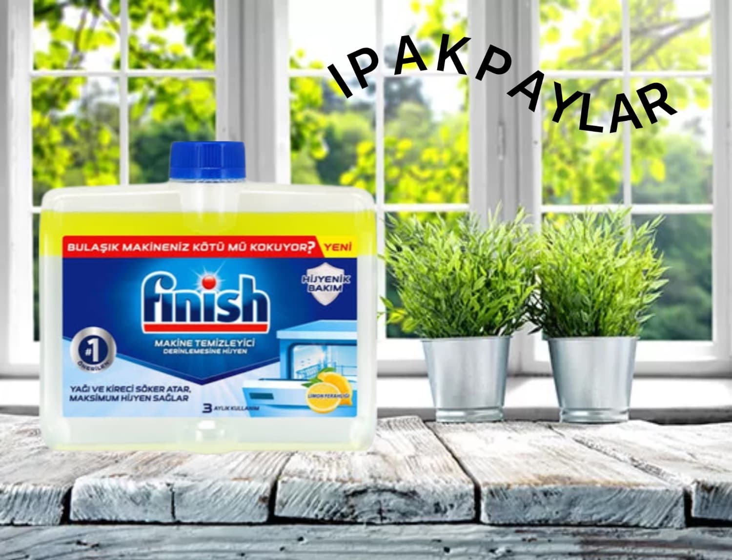 مایع جرم گیر ماشین ظرفشویی فینیش finish مدل لیمو LEMON ( 250 میل )