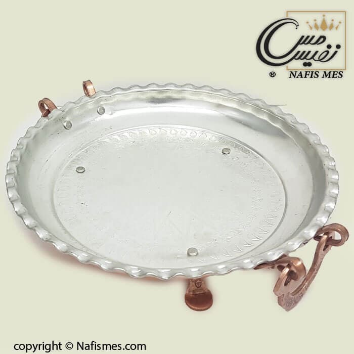 سینی مسی مجمع دسته و پایه دار — تصویر ۴