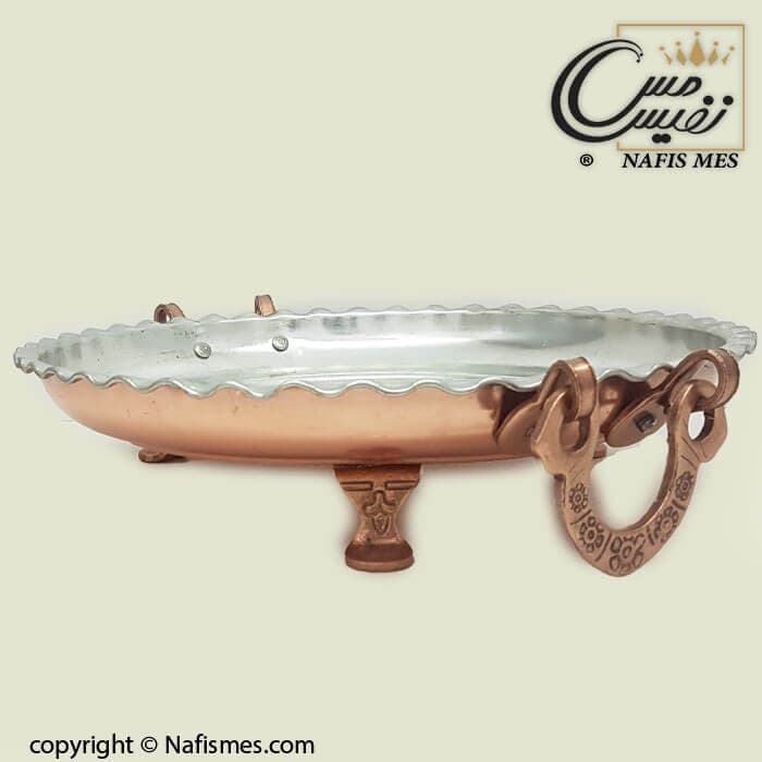 سینی مسی مجمع دسته و پایه دار — تصویر ۳