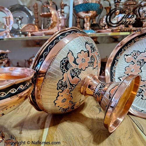 ست پذیرایی 4 پارچه نقره کوب مدل المیرا — تصویر ۴