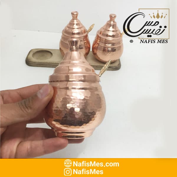 جا ادویه مسی چکشی مدل آیلین تولید زنجان — تصویر ۲