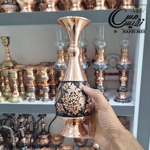 گلدان مسی الماس تراش ریما سایز ( 16 ، 20 و 25 سانتی ) — تصویر ۲