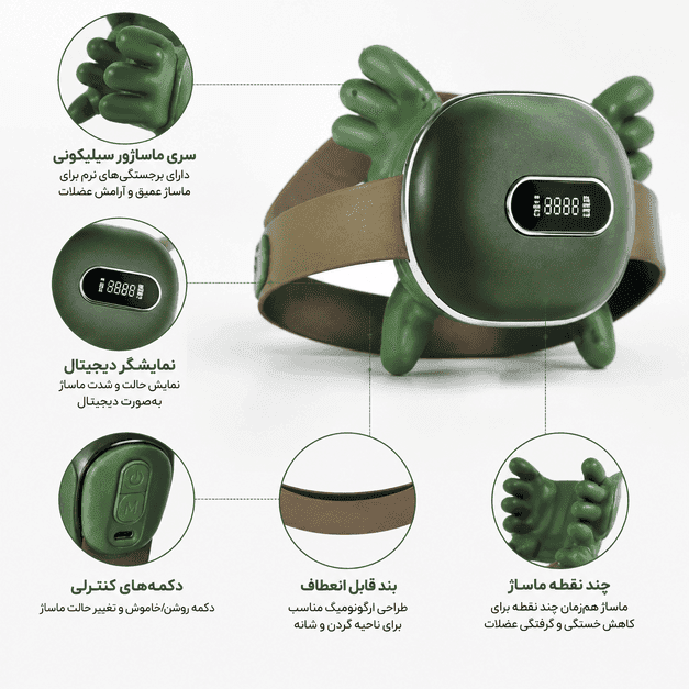 ماساژور برقی گردن و شانه مدل XS-002 — تصویر ۳