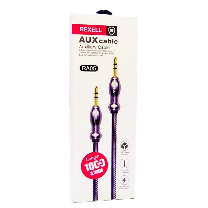 کابل AUX صدا REXELL RA05 فنری فلزی