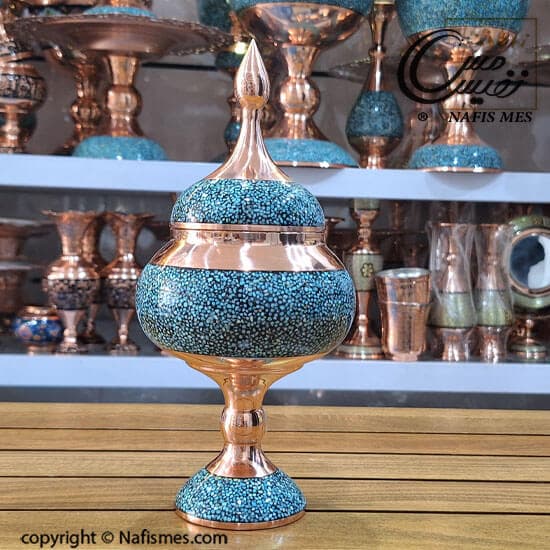 قندان بزرگ پایه دار فیروزه کوبی طرح سویل