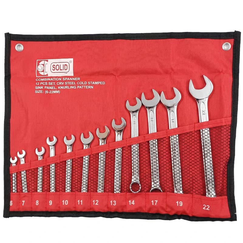ست آچار یکسر رینگ ۱۲ عددی سولید مدل YP-6-22/12Pcs