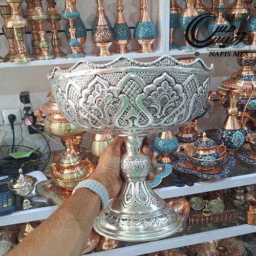 میوه خوری آب نقره قلم کاری شده — تصویر ۲