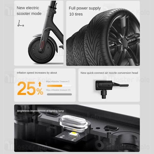 کمپرسور باد شارژی شیائومی Xiaomi Air Compressor 2 MJCQB06QW — تصویر ۴