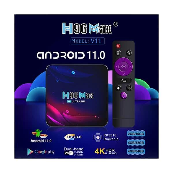 اندروید باکس مدل H96 Max V11 4/64 کدm2948 — تصویر ۲