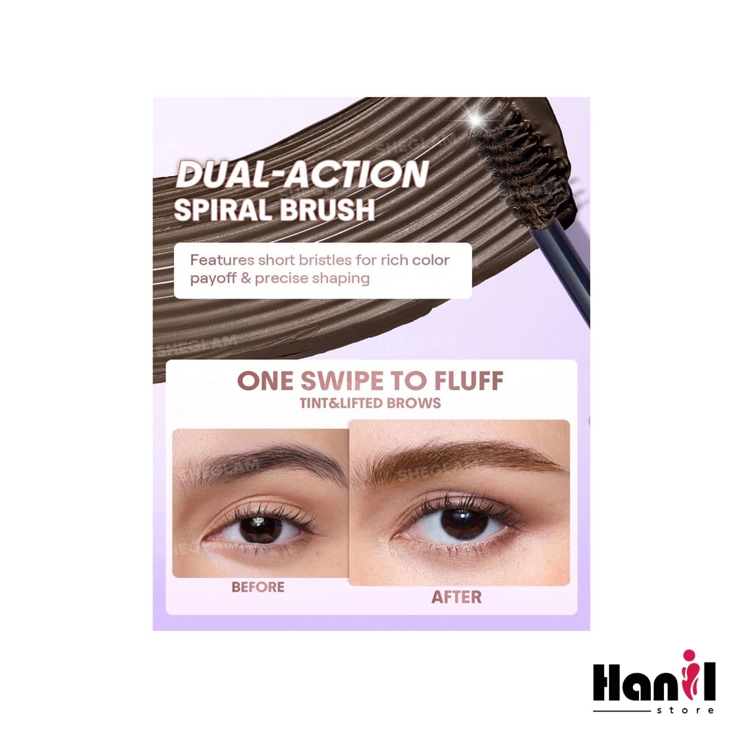 موس ابرو حجم‌دهنده شیگلم مدل Airy Tinted، رنگ شکلاتی (Chocolate) — تصویر ۲