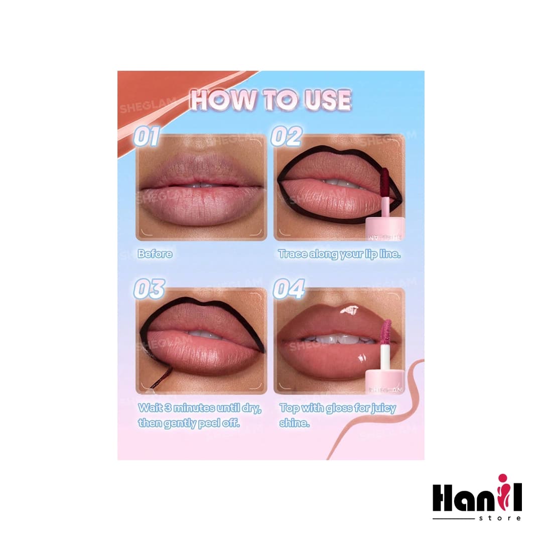 تینت لب پیل آف و لیپ گلاس دو طرفه مدل Line To Shine رنگ 114 Pink Macaron — تصویر ۲