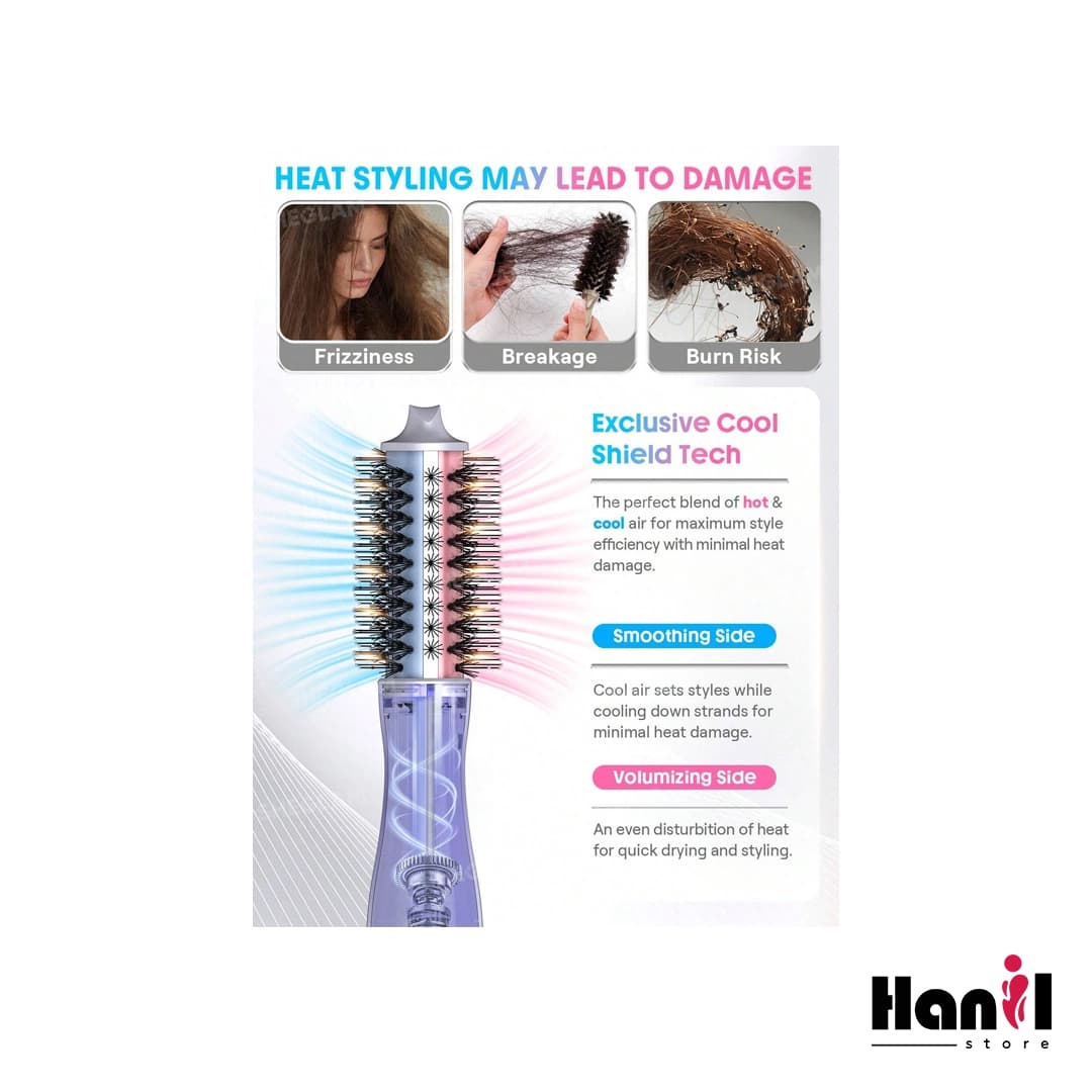 سشوار برس دار حرفه‌ای شیگلم Cool Shield Blowout Brush Pro — تصویر ۲