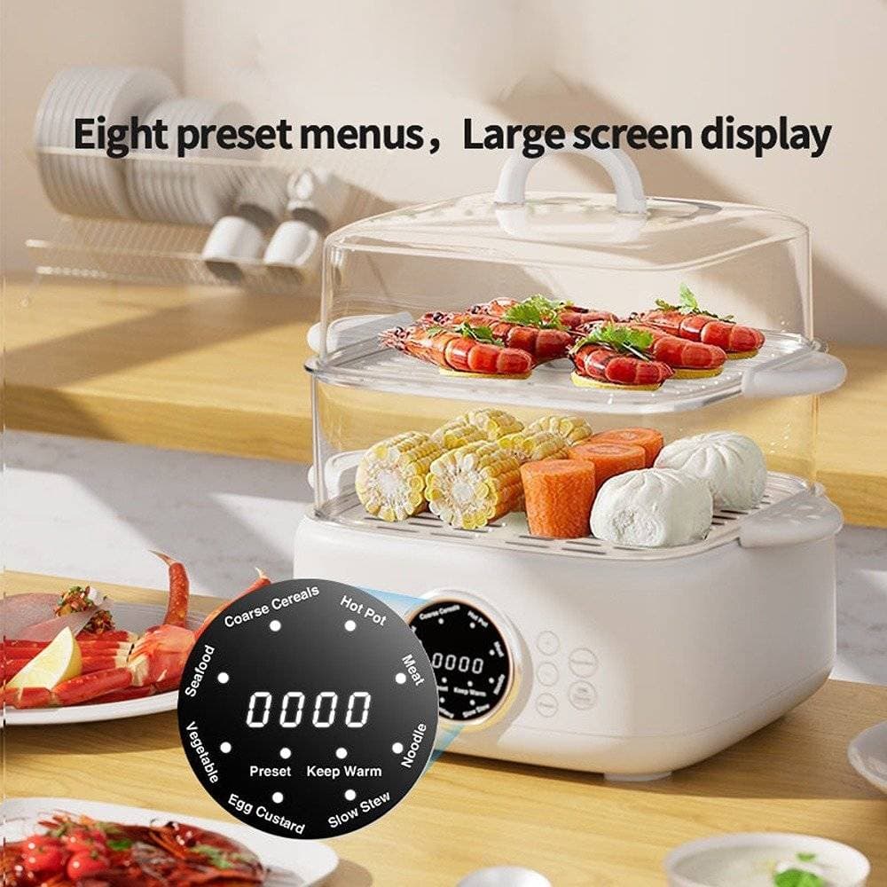 بخارپز برقی سه لایه شیائومی مدل Zolele ES931 Multi-Function Steamer — تصویر ۳