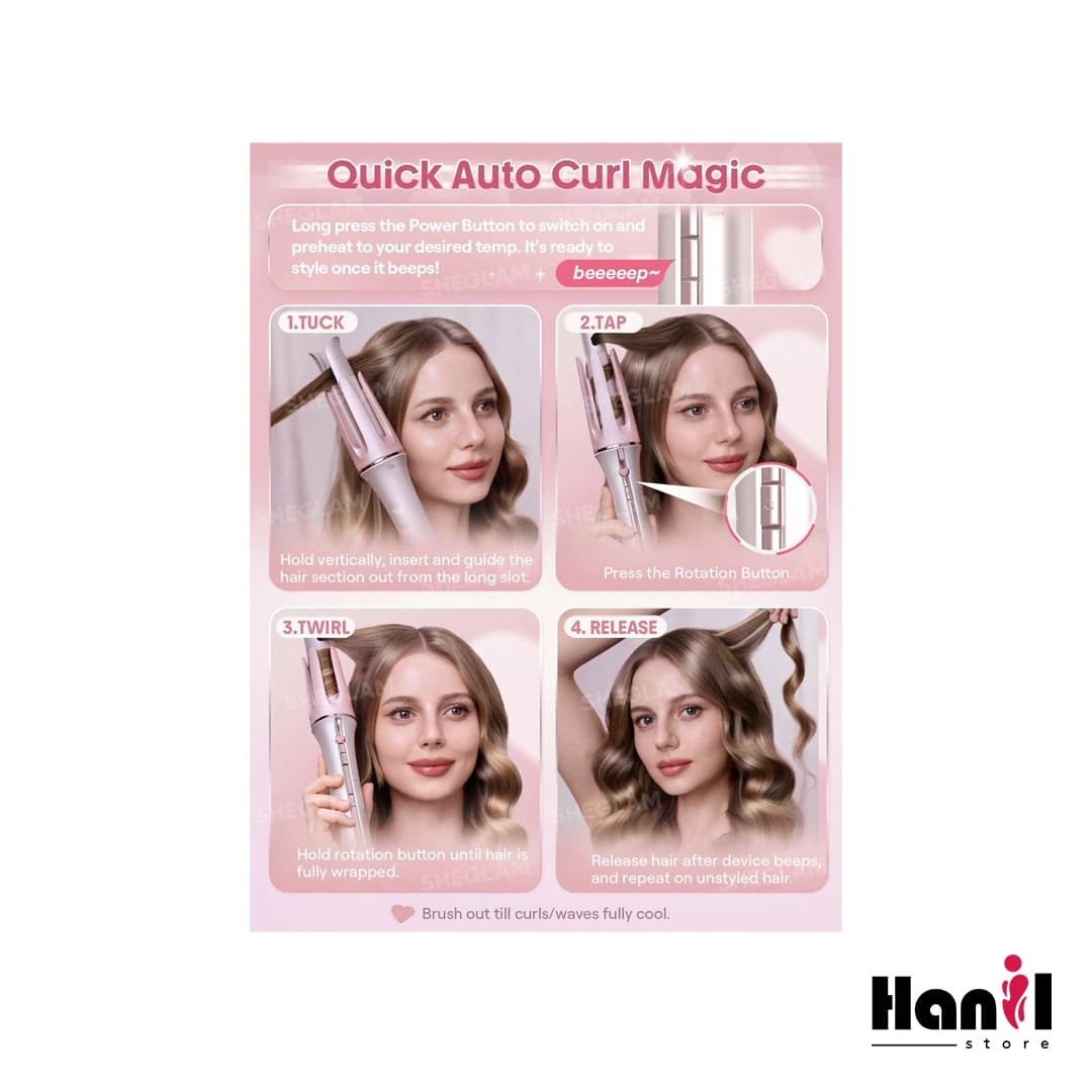 دستگاه فر کننده و حالت دهنده (کرلی) مو شیگلم مدل Cupids Charm One-Touch 32mm — تصویر ۴