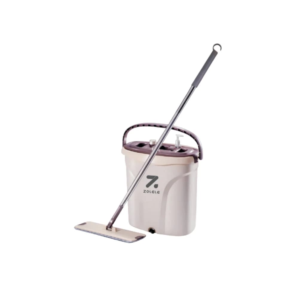 ست سطل و زمین شوی چرخشی شیائومی مدل Zolele Flat Mop Bucket FM01