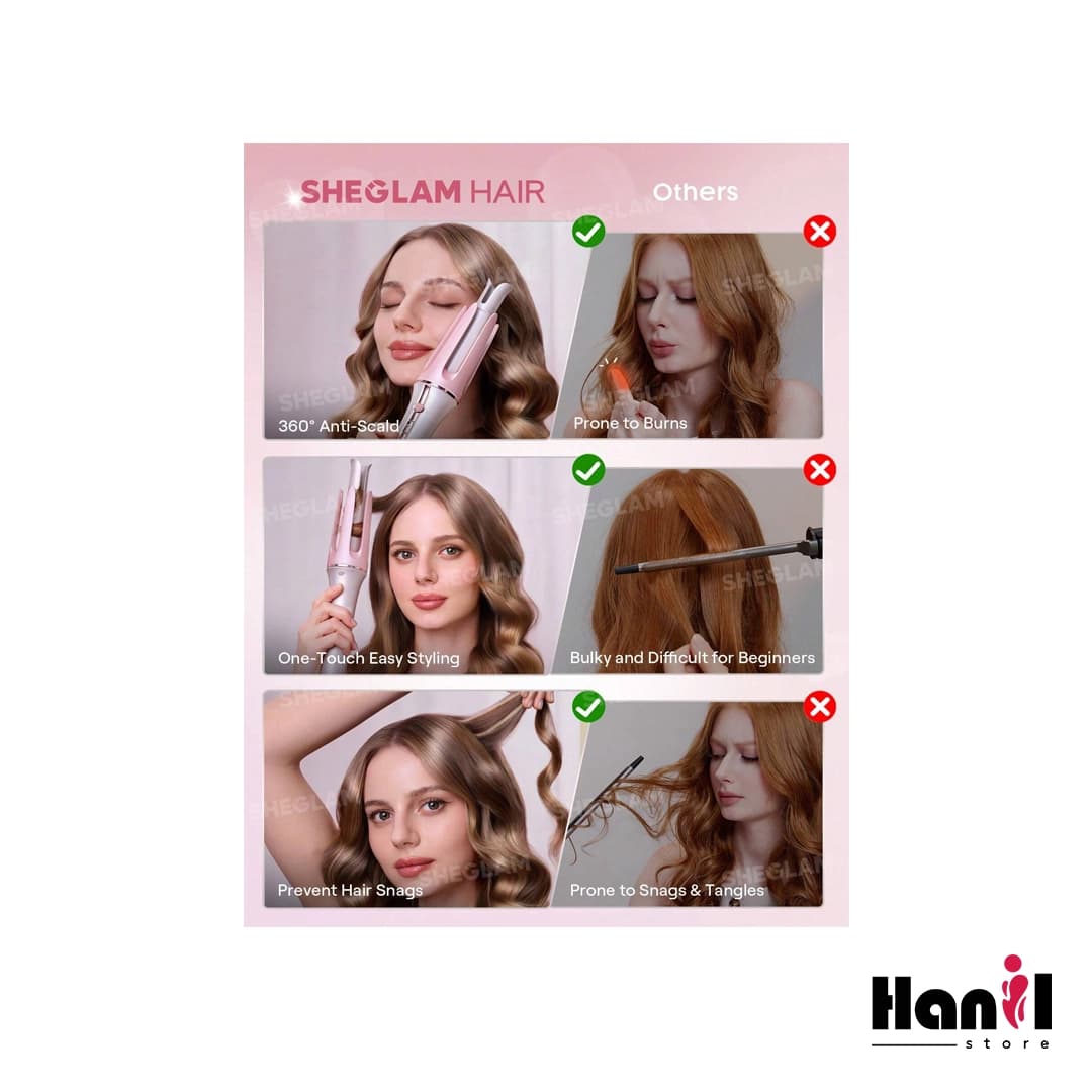دستگاه فر کننده و حالت دهنده (کرلی) مو شیگلم مدل Cupids Charm One-Touch 19mm — تصویر ۳