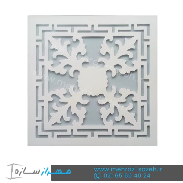 تایل معرق سقفی سی ان سی (cnc) ابعاد 60*60 بهمراه طلق دوغی | کد M.T181