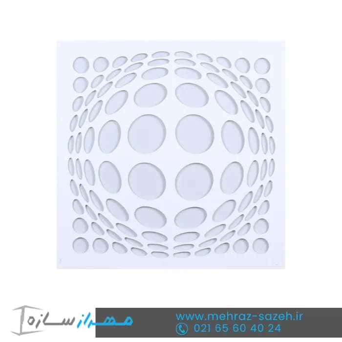 تایل معرق سقفی سی ان سی (cnc) ابعاد 60*60 بهمراه طلق دوغی | کد M.T237