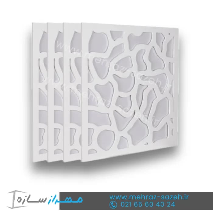 تایل معرق سقفی سی ان سی (cnc) ابعاد 60*60 بهمراه طلق دوغی | کد M.T32