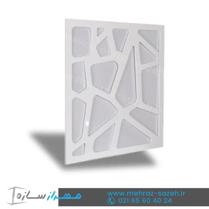 تایل معرق سقفی سی ان سی (cnc) ابعاد 60*60 بهمراه طلق دوغی | کد M.T234
