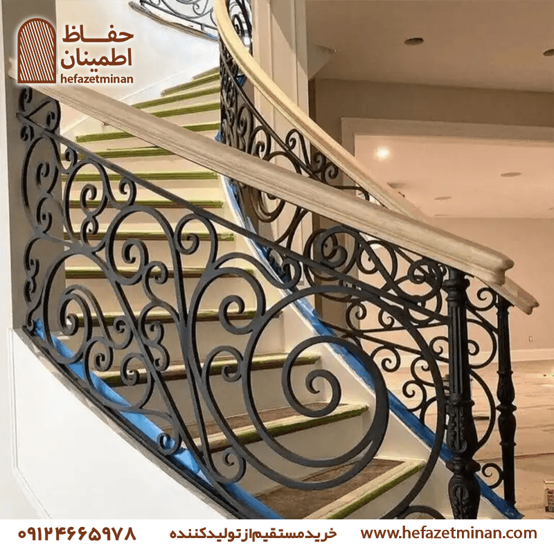 نرده راه پله گلدار