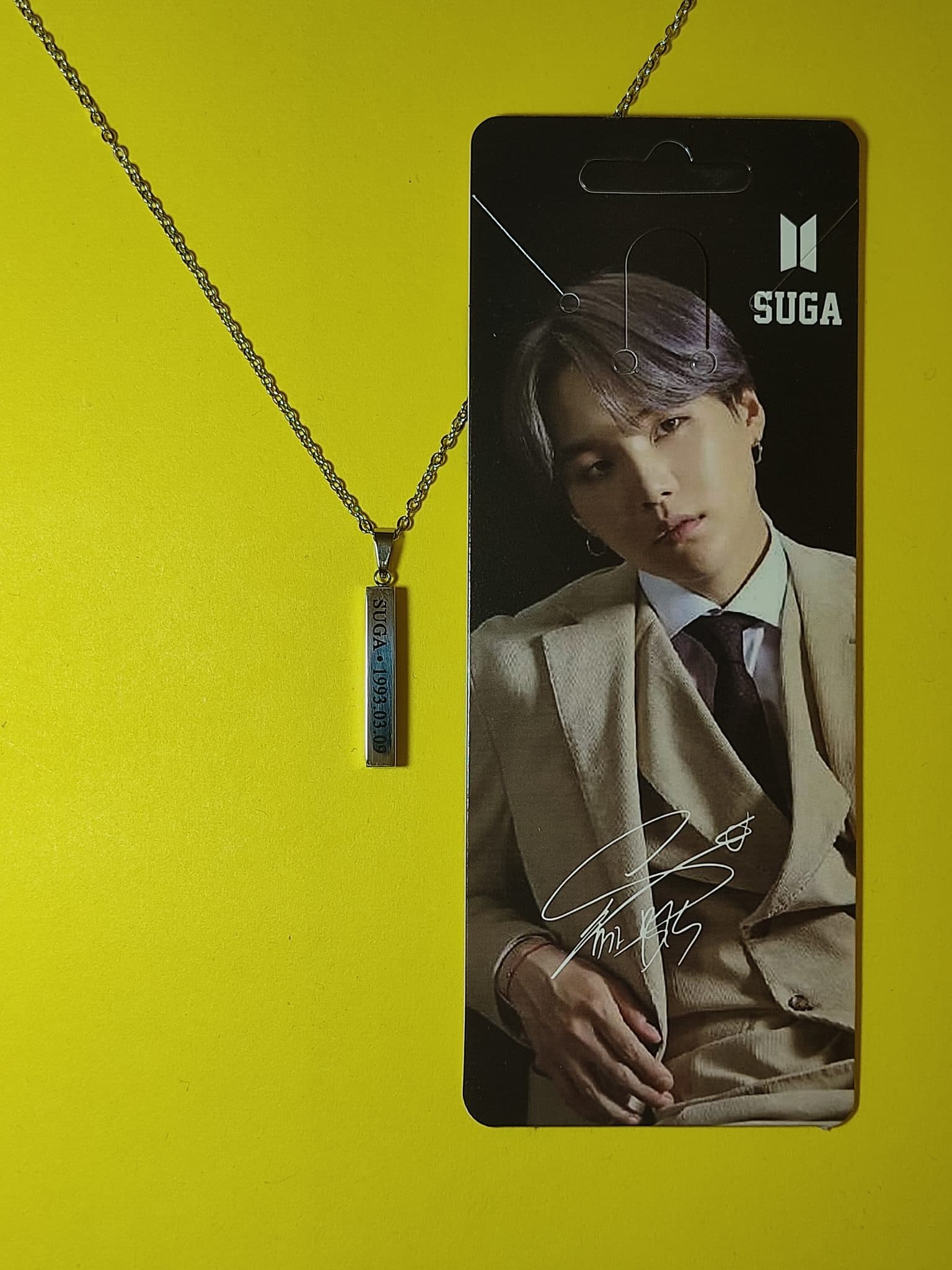 گردنبند اعضای BTS – سوگا Suga – طرح ۰۳