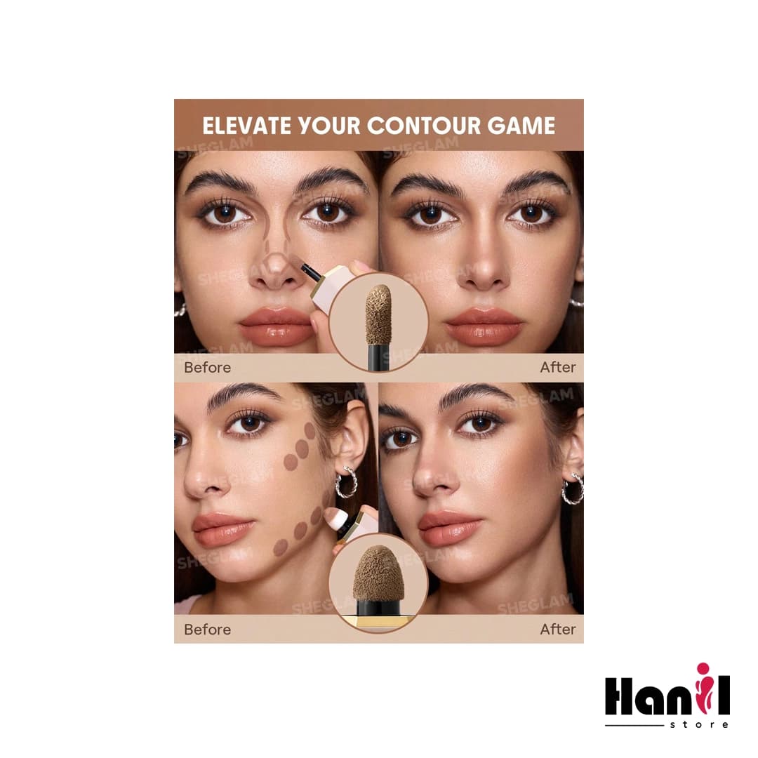 کانتور مایع دو سر شیگلم مدل Precision Sculpt، رنگ Brown Sugar — تصویر ۴
