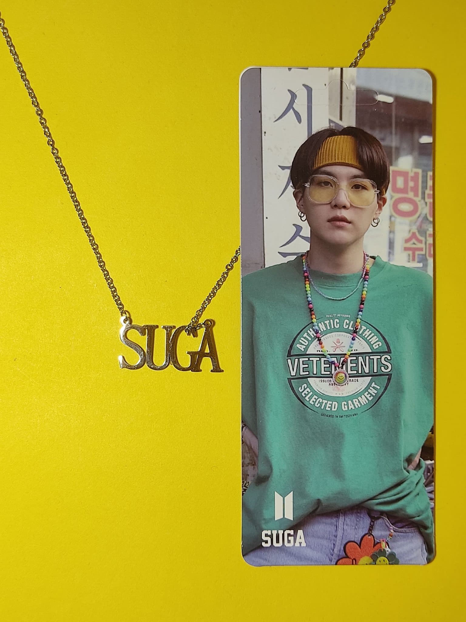 گردنبند اعضای BTS – سوگا Suga – طرح ۰۱