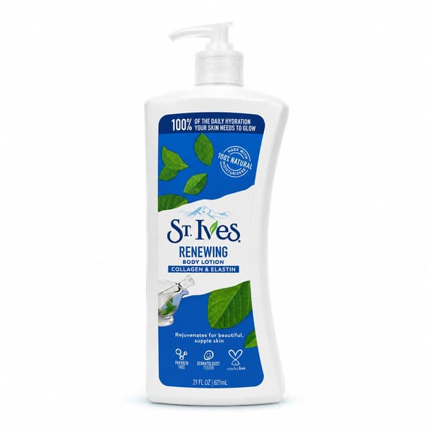 لوسیون بدن سنت ایوز مدل Renewing Body Lotion حاوی کلاژن و الاستین