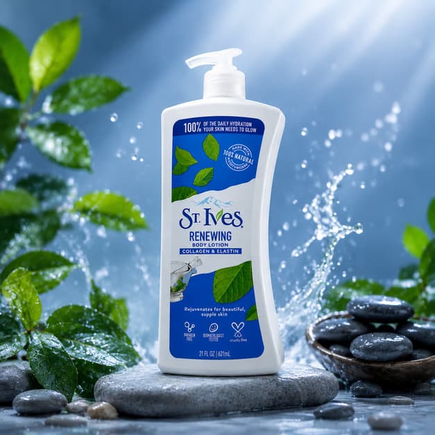 لوسیون بدن سنت ایوز مدل Renewing Body Lotion حاوی کلاژن و الاستین — تصویر ۳