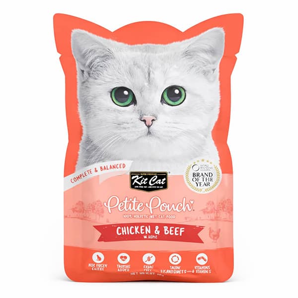 پوچ گربه کیت کت Petite Pouch طعم مرغ و گوشت (Chicken & Beef) — تصویر ۲