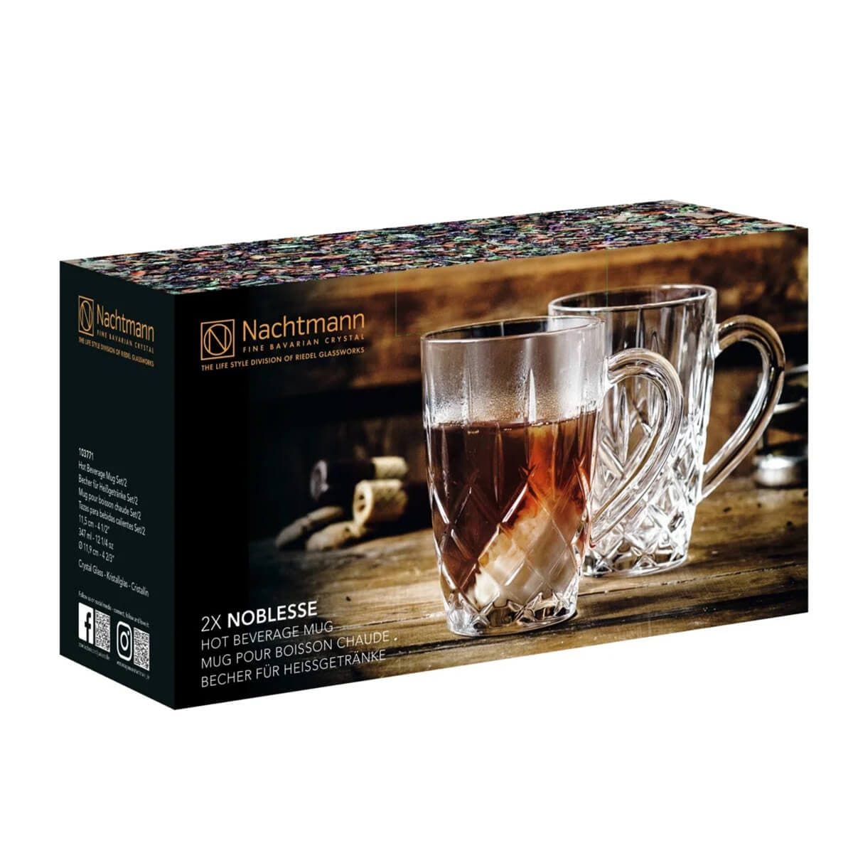 لیوان ناخمن مدل Nachtmann Noblesse Hot Mug بسته 2 عددی کدm21845 — تصویر ۳