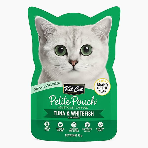 پوچ گربه کیت کت مدل Petite Pouch با طعم ماهی تُن و ماهی سفید