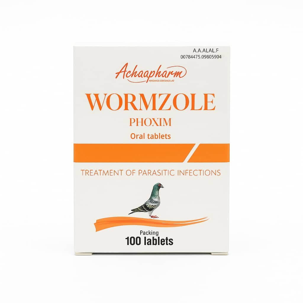 قرص ضدانگل کبوتر WORMZOLE PHOXIM بسته ۱۰۰ عددی (10 عدد)