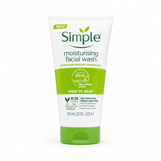 ژل شستشوی صورت سیمپل مدل Moisturising Facial Wash حاوی ویتامین B5