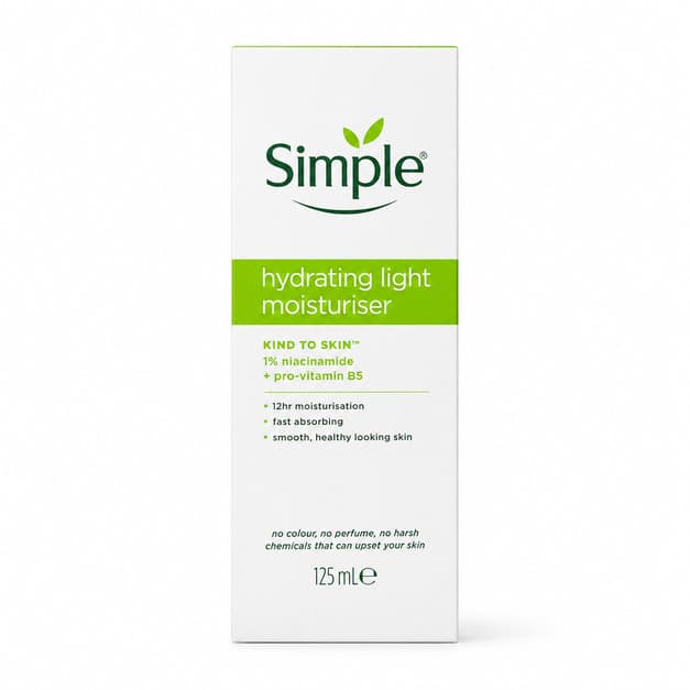 مرطوب‌کننده سیمپل مدل Hydrating Light Moisturiser حاوی 1٪ نیاسینامید و پروویتامین B5