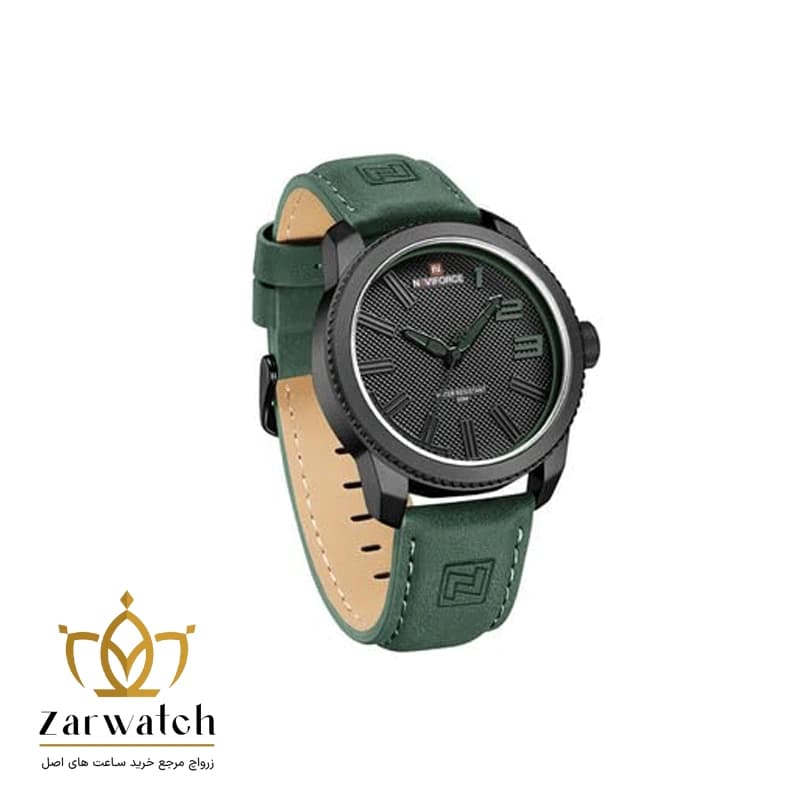 ساعت مردانه ناوی فورس – صفحه مشکی- بند سبز – Naviforce 9202-BGN — تصویر ۲