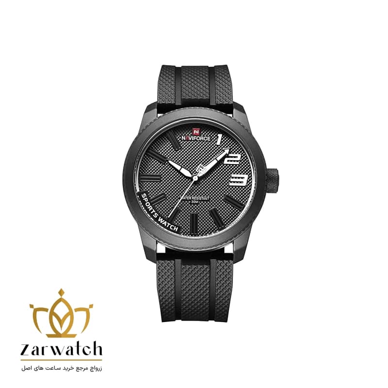 ساعت مردانه ناوی فورس Naviforce BB-9202 بند رابر مشکی