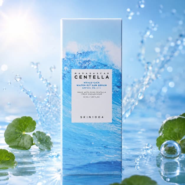 ضدآفتاب آبرسان سنتلا ماداگاسکار SKIN1004 مدل Hyalu-Cica Water-Fit SPF50+ PA++++ — تصویر ۵