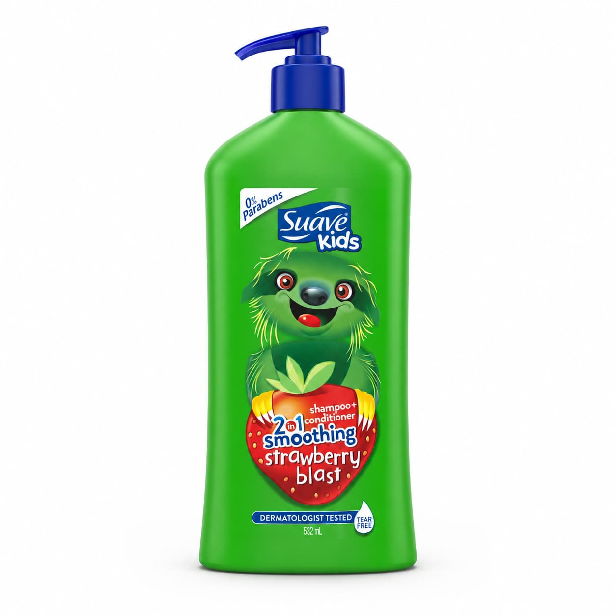شامپو و نرمکننده کودک 2 در 1 Suave Kids مدل Smoothing Strawberry Blast