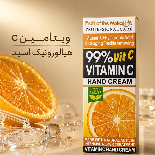 کرم دست Fruit of the Wokali Vitamin C + Hyaluronic Acid — تصویر ۲
