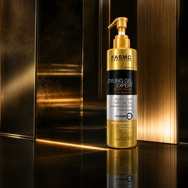 ژل حالتدهنده مو FASMC مدل Styling Gel Expert حاوی آرگان و کراتین — تصویر ۵