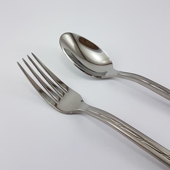 قاشق چنگال 12 پارچه استیل یونیک کد 6384 — تصویر ۲