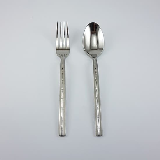 قاشق چنگال 12 پارچه استیل یونیک کد 6384 — تصویر ۳