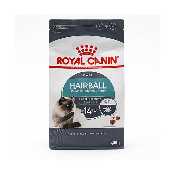 غذای خشک گربه رویال کنین Hairball Care مخصوص گربه‌های گلوله مویی ۴۰۰ گرمی